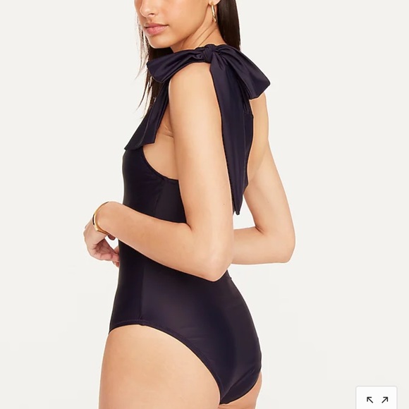 ❗️SOLD❗️J.Crew Navy Bow One Piece Swimsuit🆕BNWT - Picture 3 of 4